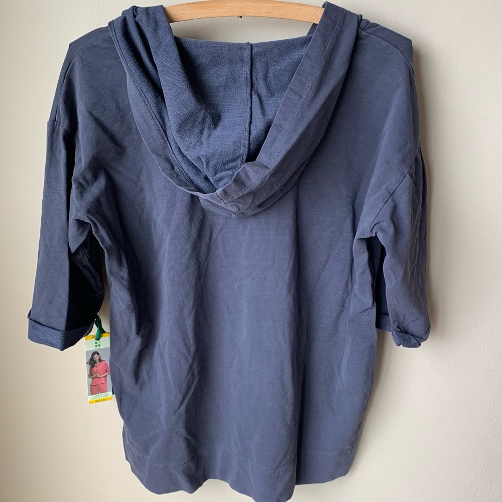 New GreenTea lace up hooded sweatshirt - Picture 2 of 7
